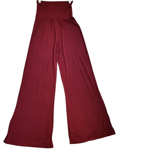LOVE CULTURE | Red Spandex Wide leg Ponte Pants - Picture 2 of 10